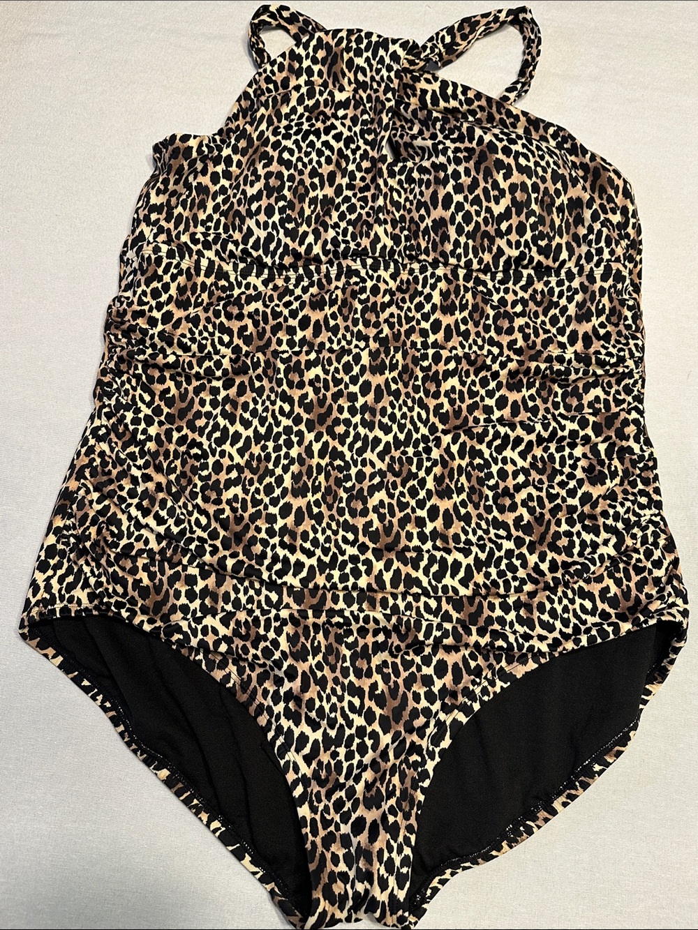 Embrace Your Curves by Miracle Brands 2X Leopard Print Bathing Suit